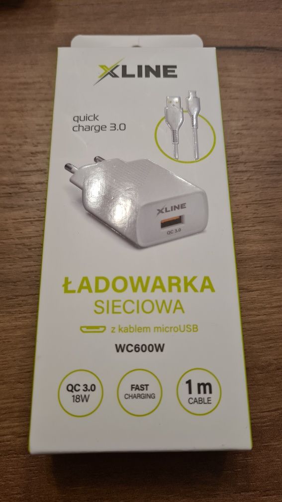 Ładowarka XLine szybkie ładowanie 3.0 z przewodem mini usb micro usb