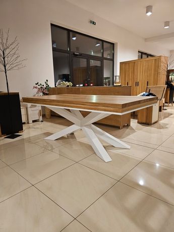 Stół dębowy rozkładany, stół drewniany loft