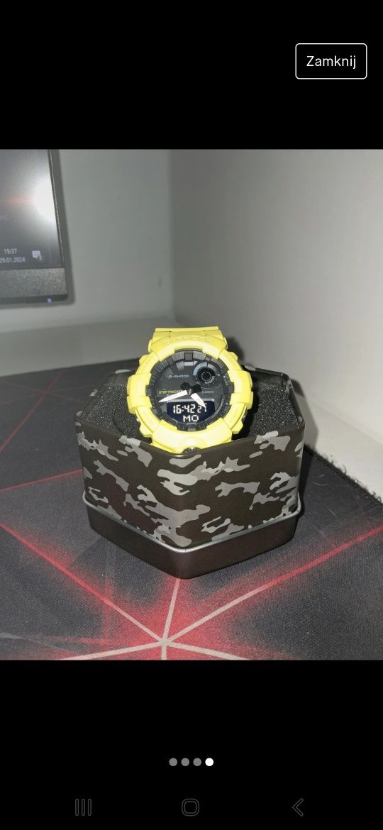 Zegarek G-shock kolor limonkowy