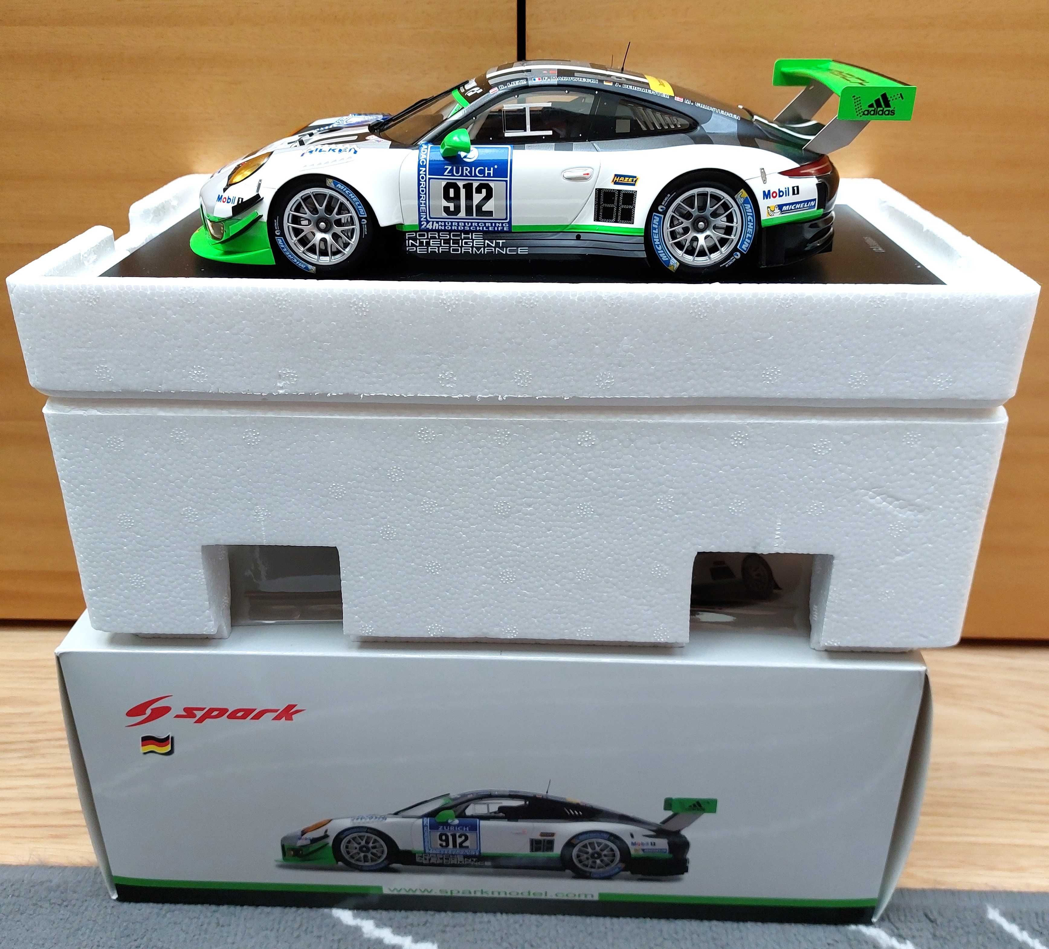 Porsche 911 991 GT3R #912 24h Nürburgring 2016 SPARK 1:18