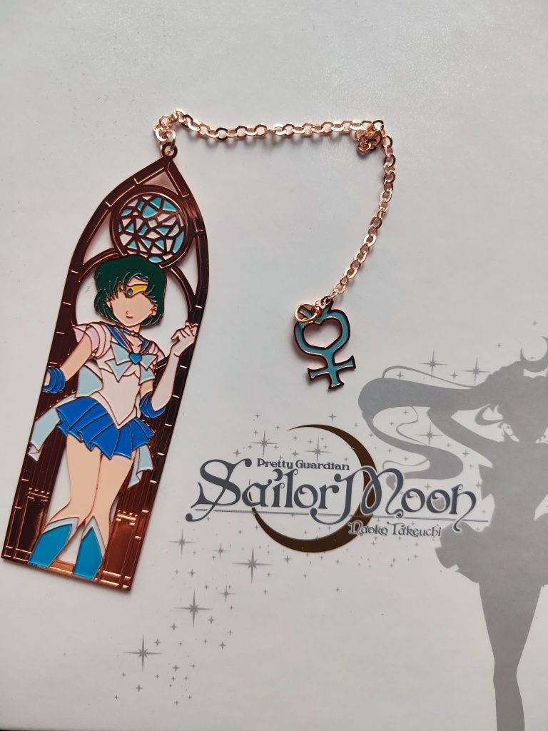 Sailor Moon - metalowa zakładka do książki - Czarodziejka z Merkurego.