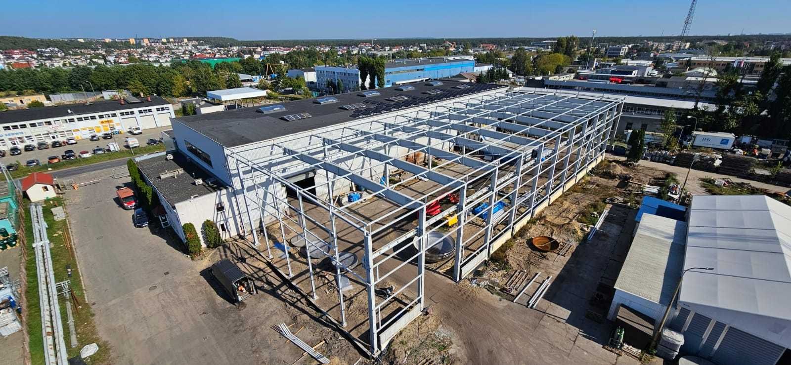 Hala stalowa produkcja, montaż wraz z obudową