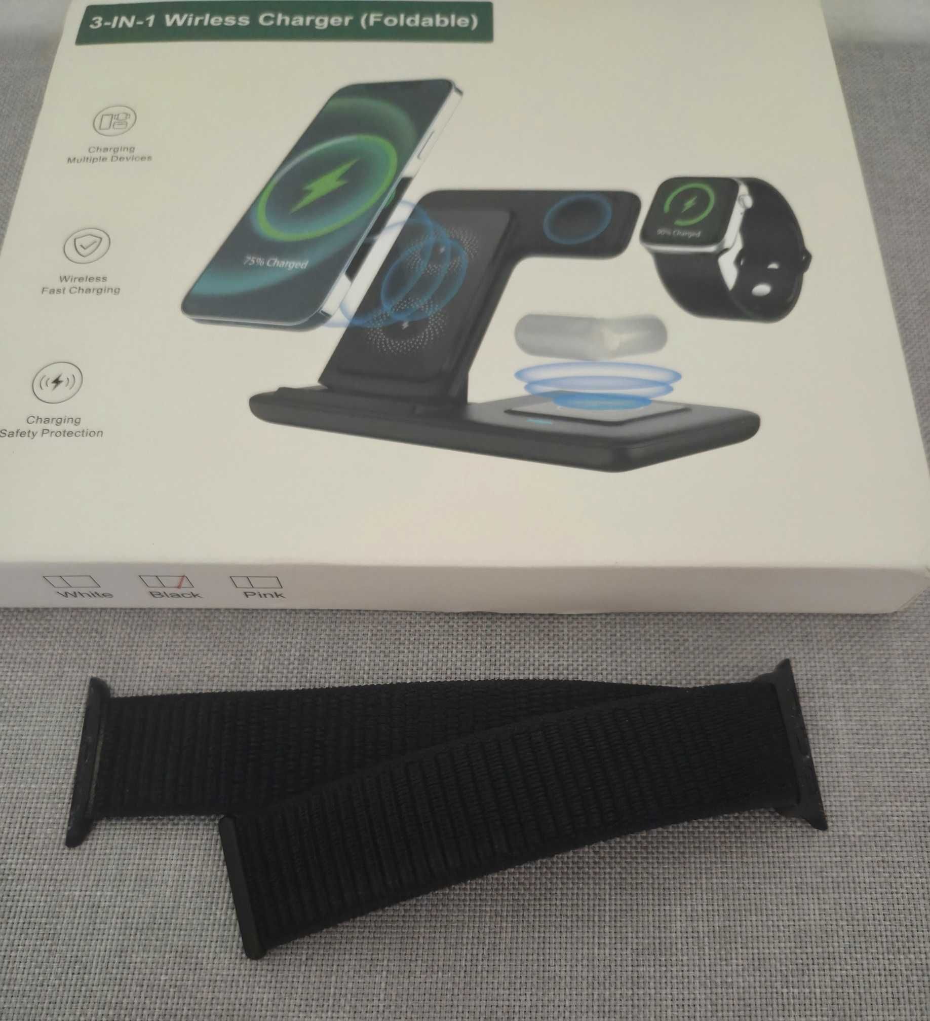 Carregador Wireless Triplo Para Apple