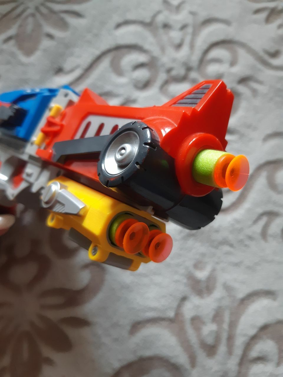 Бластер іграшковий пістолет трансформер помповий 3 патрони м'які