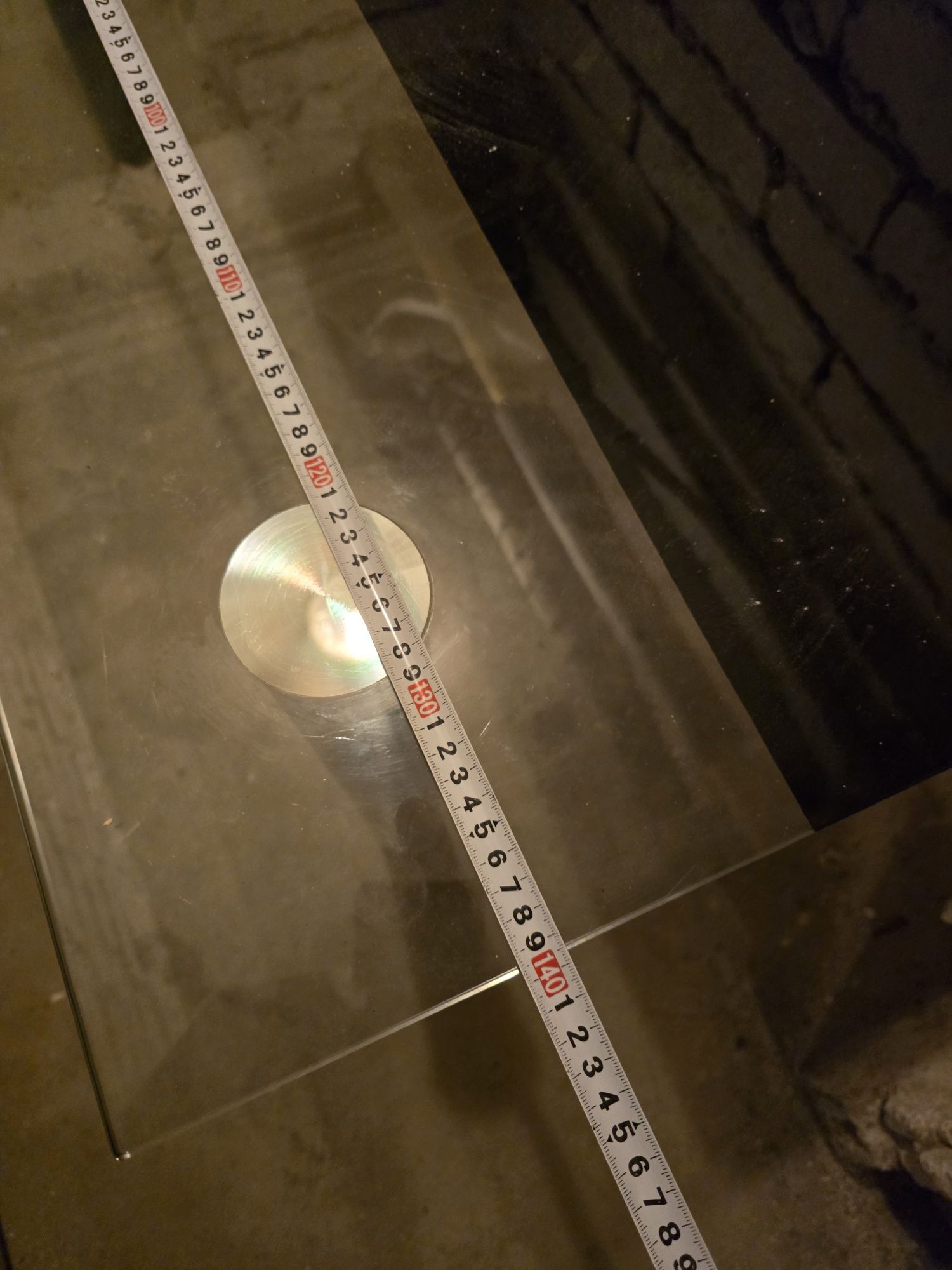 Stół szklany 80 na 140 na 75 cm