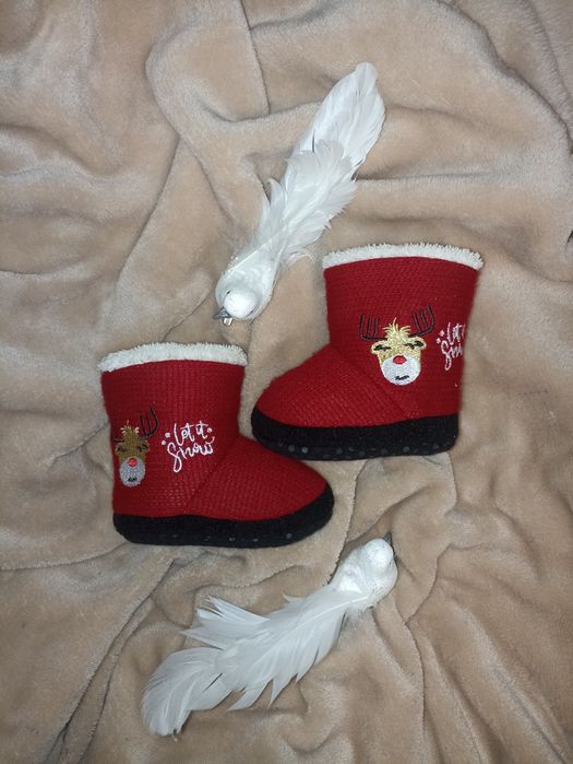 Новорічні тапулі новорічне взуття 13 см устілка