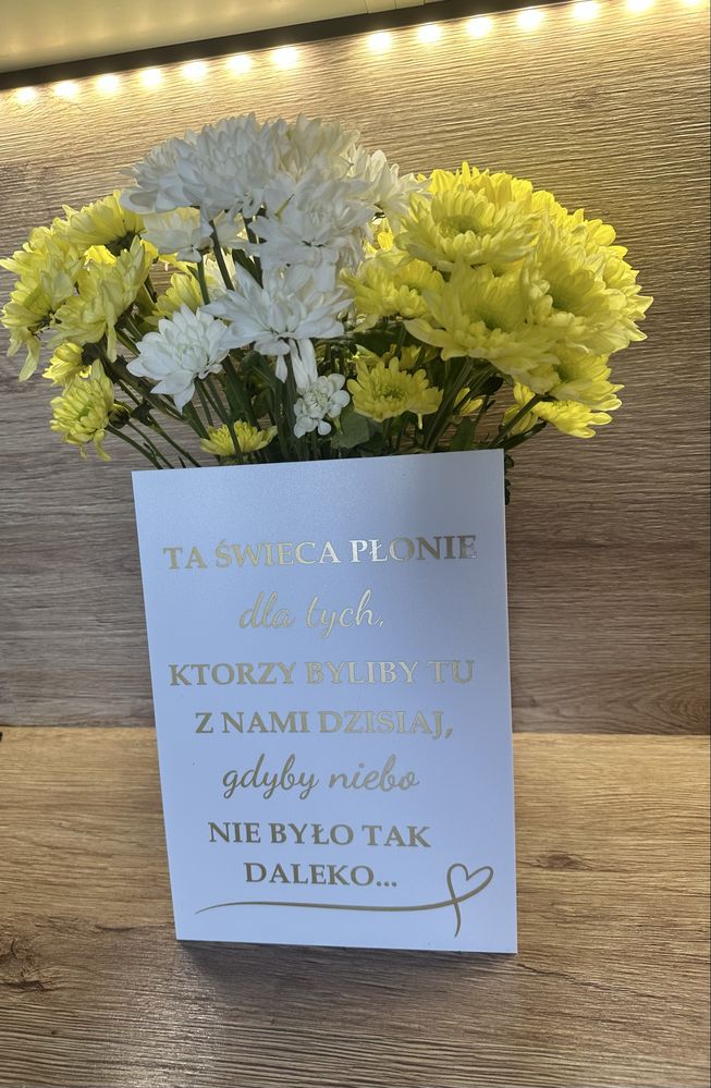 Tablica ślub ta świeca plonie