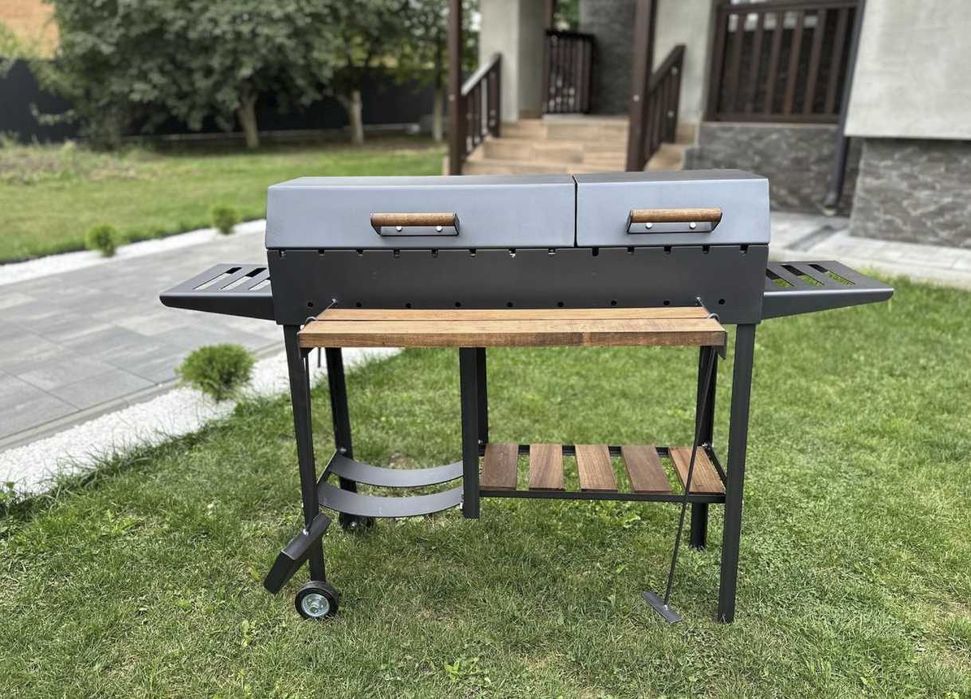 РОЗПРОДАЖ / Мангал гриль з металу 5 мм на 13 шампурів ПОСИЛЕНИЙ