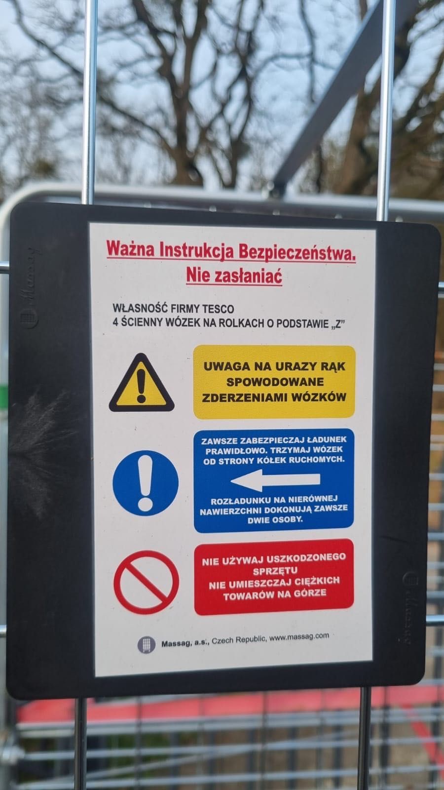 Wózek magazynowy transportowy siatkowy