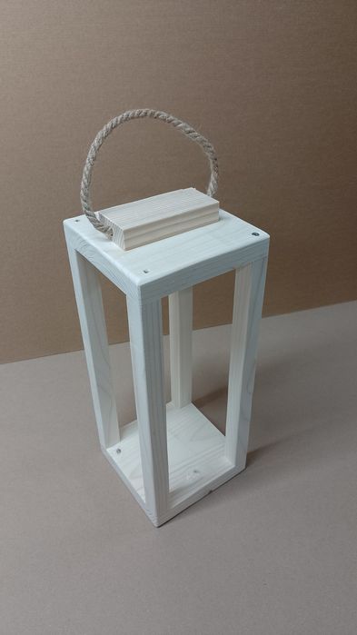 Lampion 8szt drewniany 36cm duży latarnia z drewna KOMPLET PRODUCENT