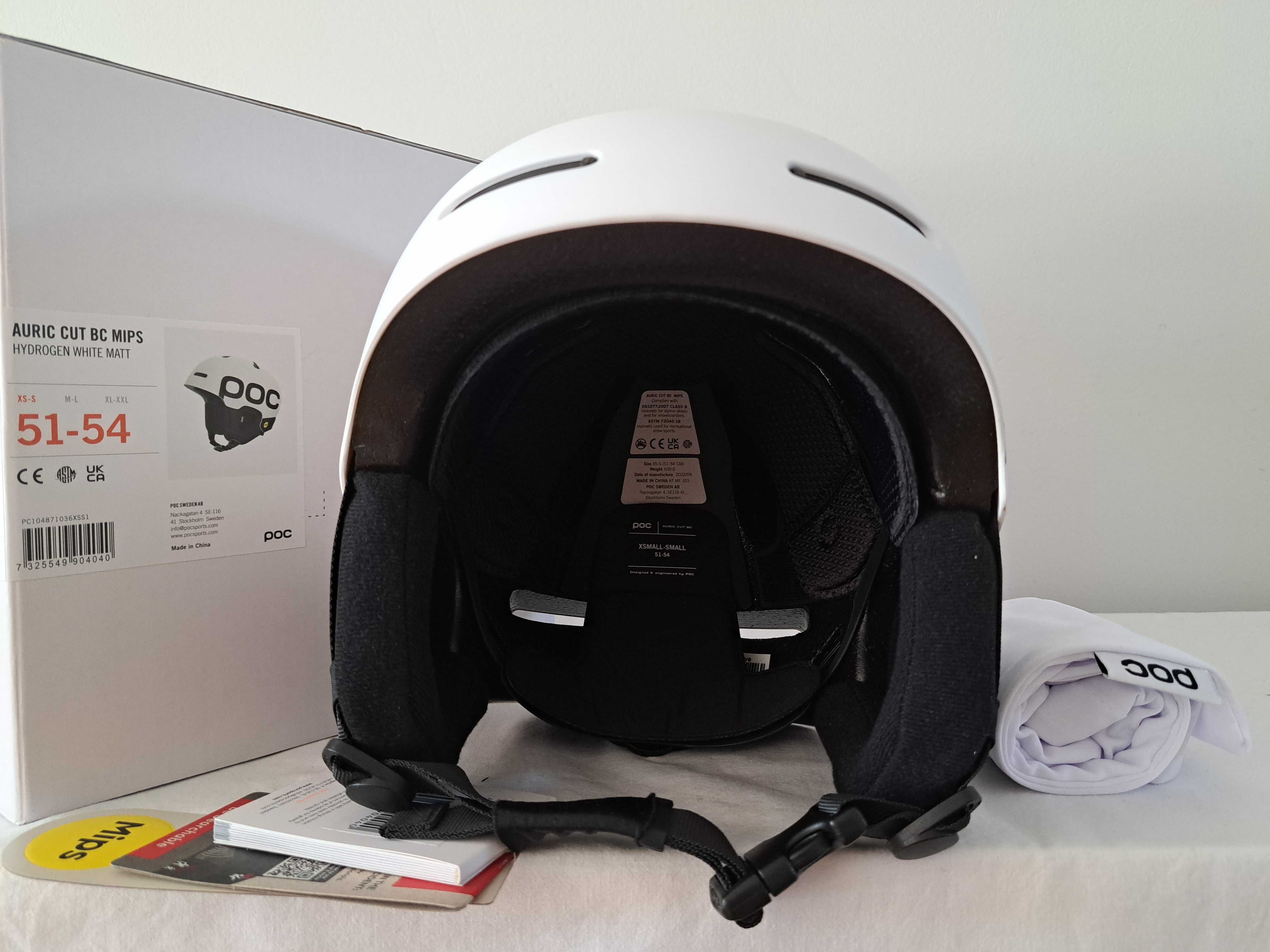 Kask narciarski POC Auric Cut BC Backcountry Mips White XS/S 51-54cm