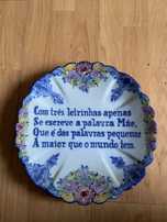 Prato decorativo pintado à mão