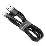 Kabel Baseus Cafule Usb-a / Lightning 2.4a Qc 3.0/0.5 m - czarno-szary
