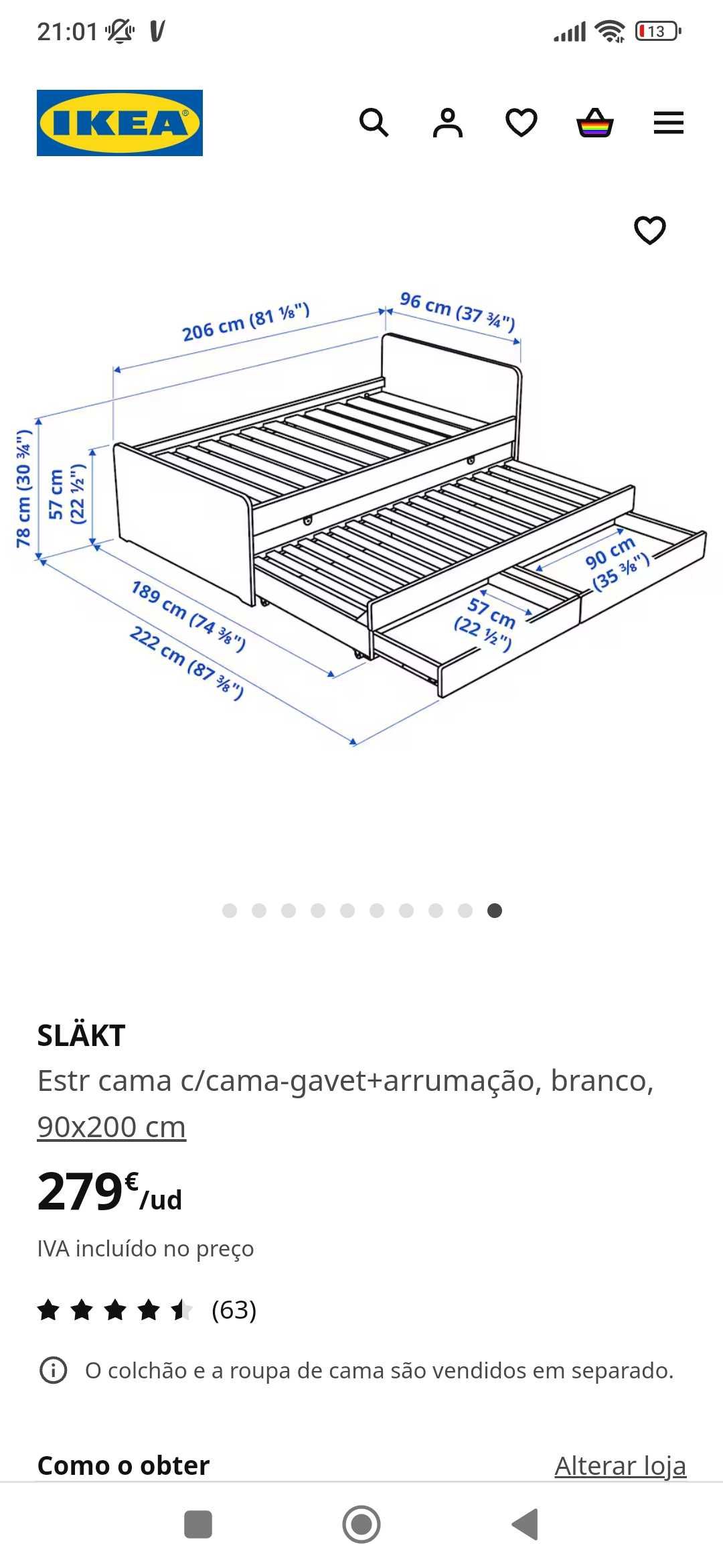 Cama dupla como nova+Colchões