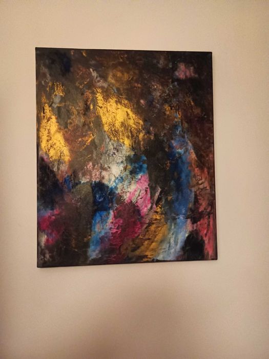 Tela pintada com os dedos