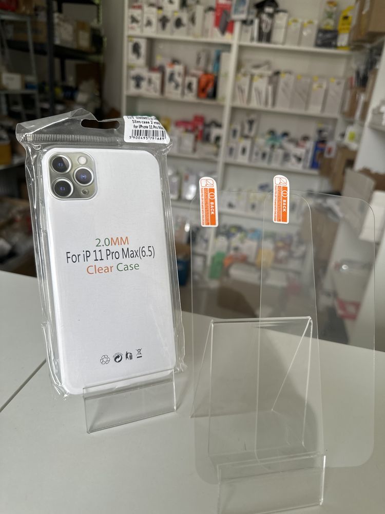Etui pzreźroczyste 2mm + 2x szkło hartowane 9H IPHONE 11 PRO MAX