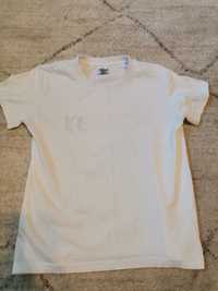 Biała koszulka krótki rękaw rozmiar 150, 10-11 lat bawełniana T-shirt