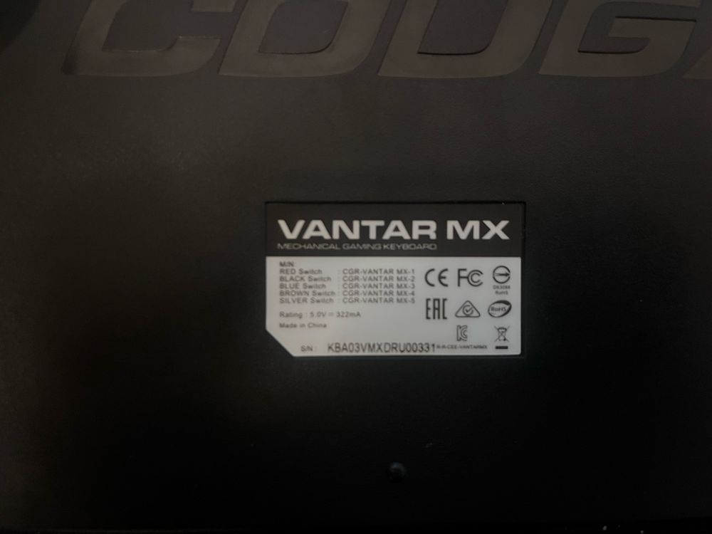 Клавіатура Cougar Vantar mx red switches