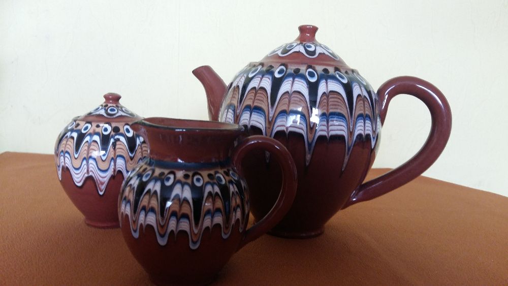 Serwis ceramiczny kawowy Bułgarski.Zestaw do kawy.