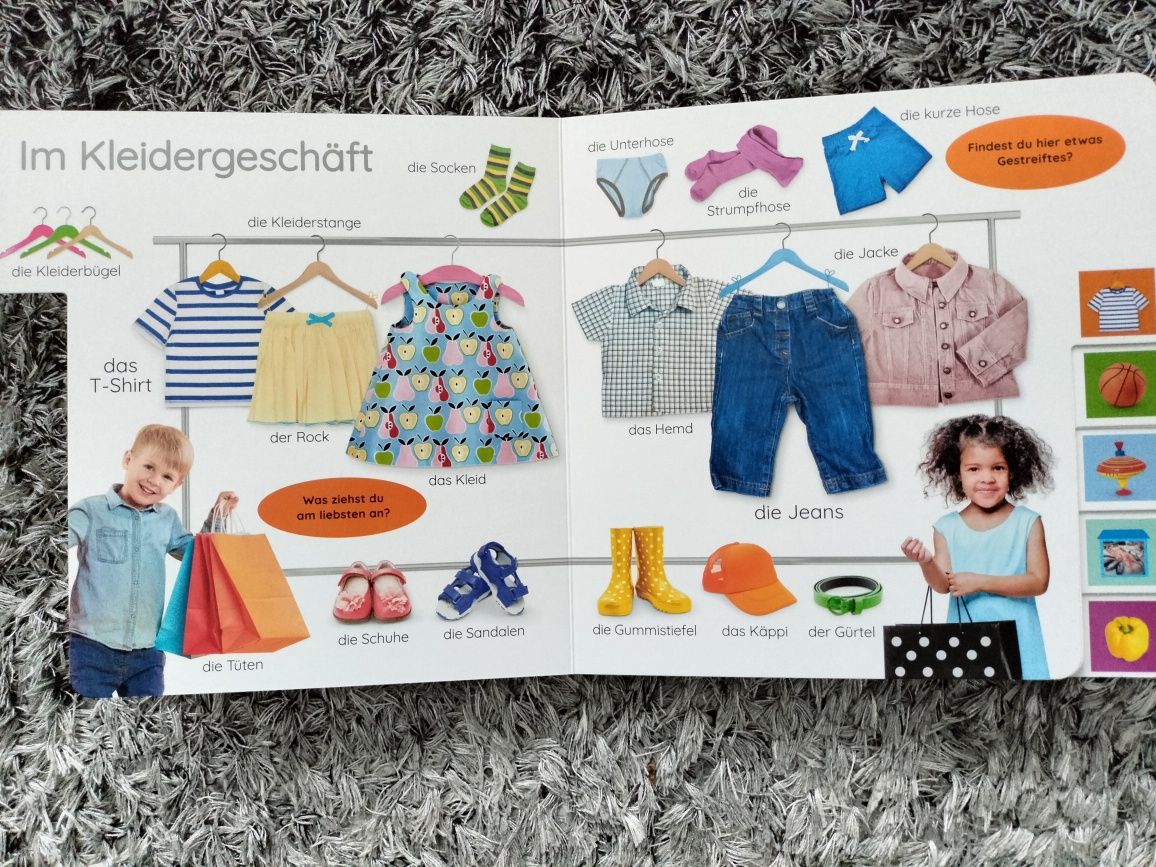 Książka dla dziecka do nauki niemieckiego ,,Erstes Lernen Einkaufen"