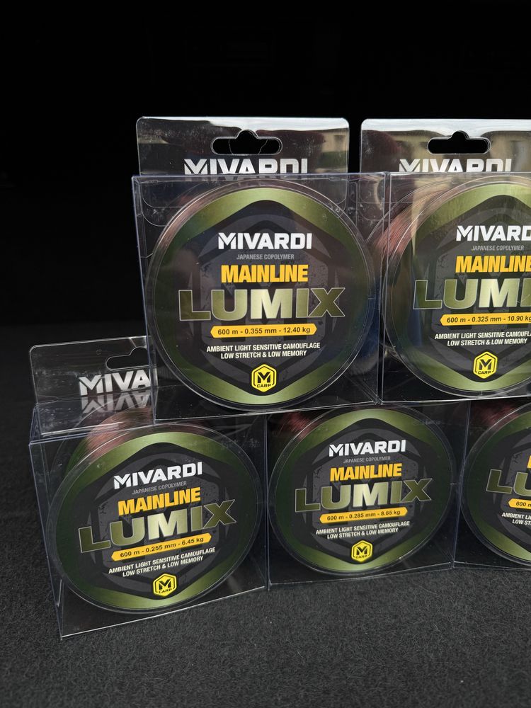 Леска жилка Mivardi Lumix 600m ліска коропова риболовна в розмірах