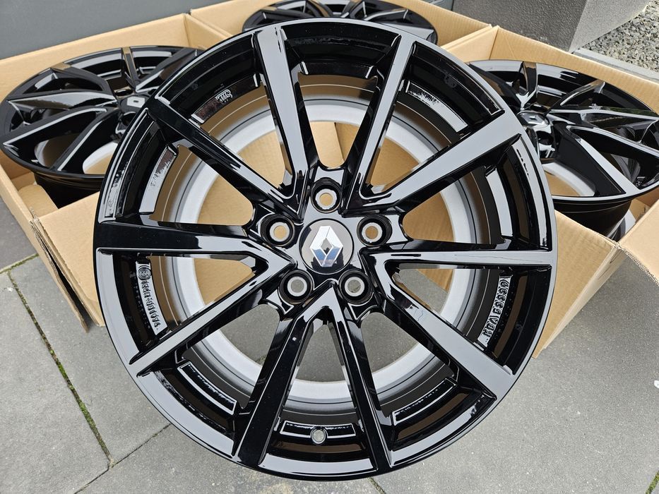 Renault 17 " Nowe 5x114,3 Captur Koleos Arkana Austral Czarne Felgi
