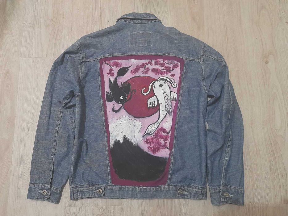 Kurtka jeansowa z długim rękawem Stallion karpie koi