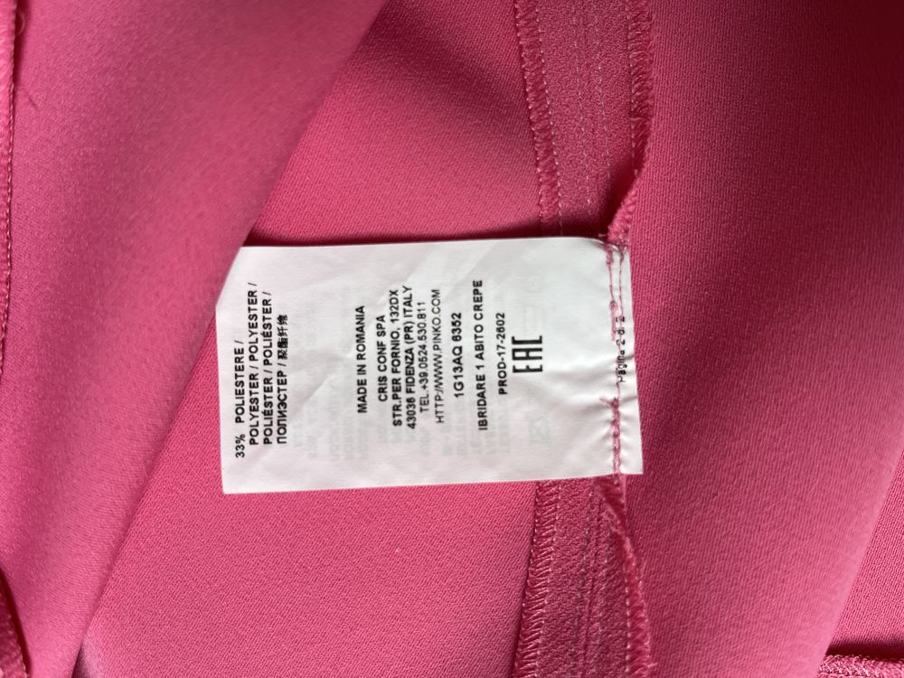 Koktailowa różowa sukienka Pinko r. S/M
