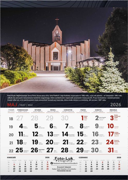 Kalendarz Kluczbork 2026 – Nocne Oblicze Miasta