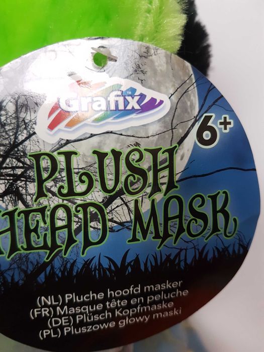 Maska Frankenstein HALLOWEEN pluszowa głowa duża H130