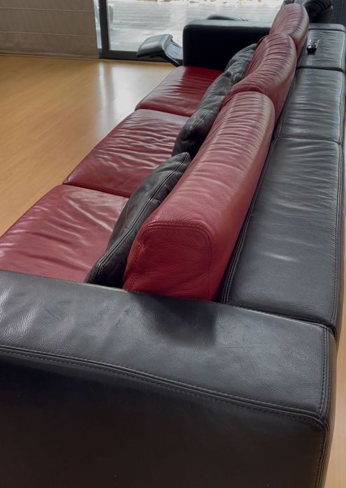 Sofá em pele 3 metros