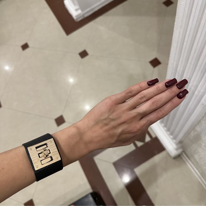 Кожанный браслет Hermes унисекс