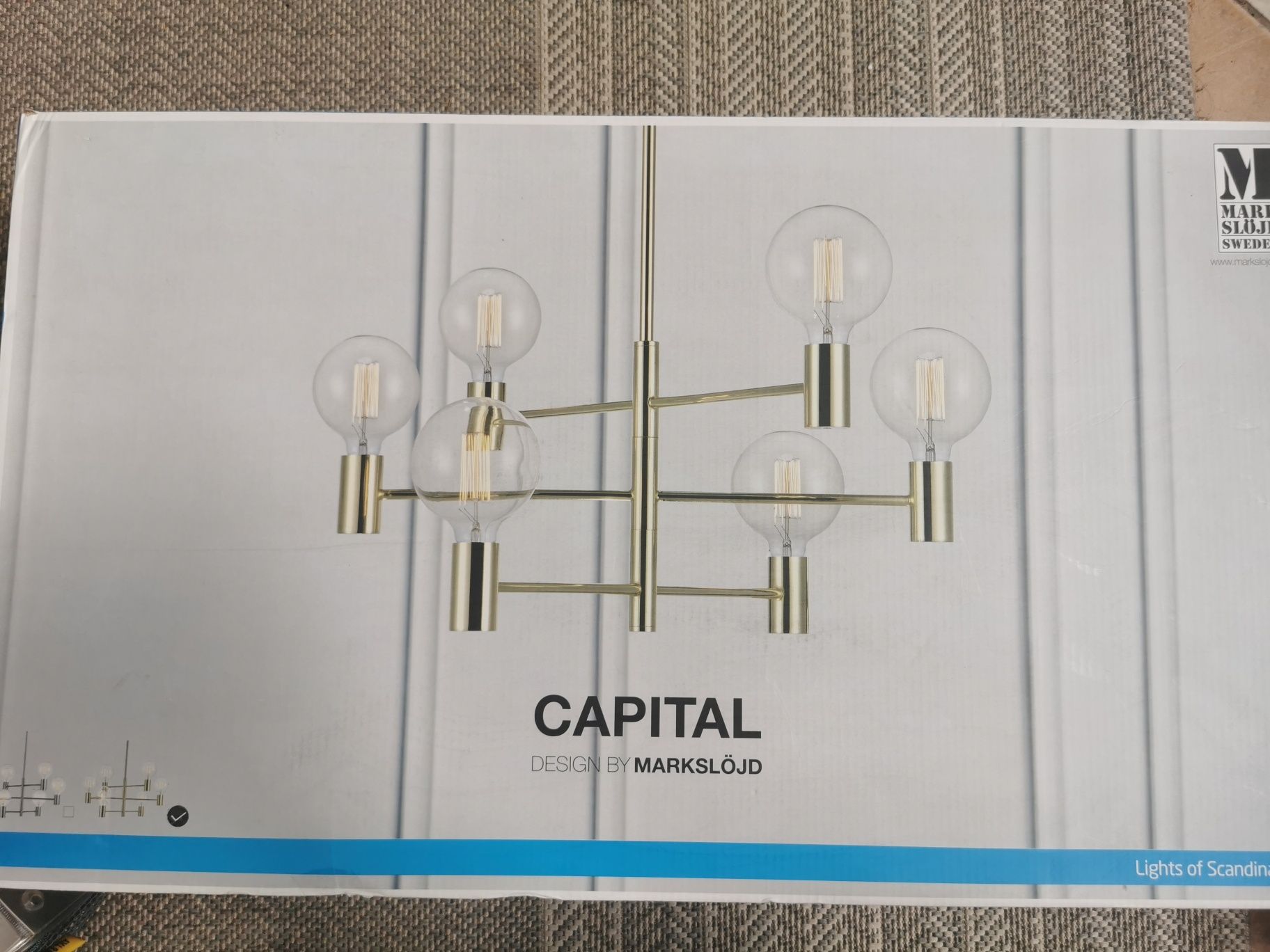 Żyrandol, lampa złota Capital Markslojd