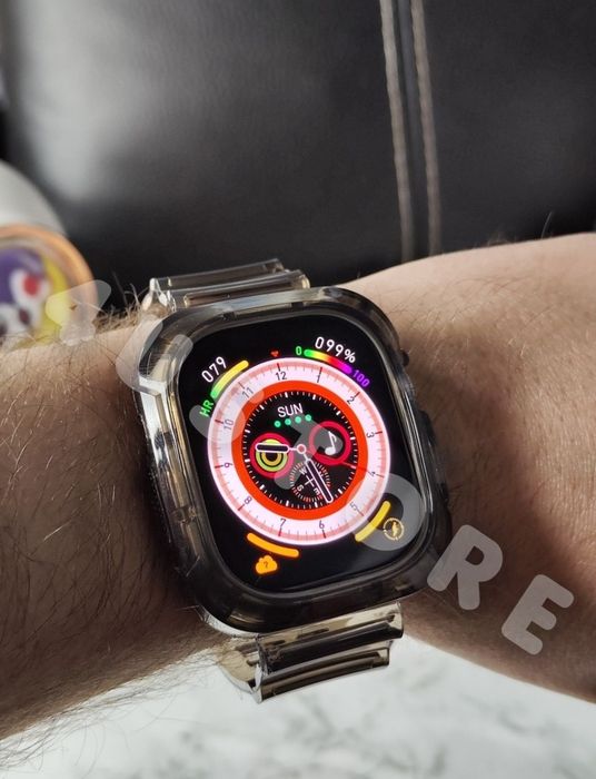 Ремешок бампер на Apple Watch Ultra 49 прозрачный ремінець прозорий