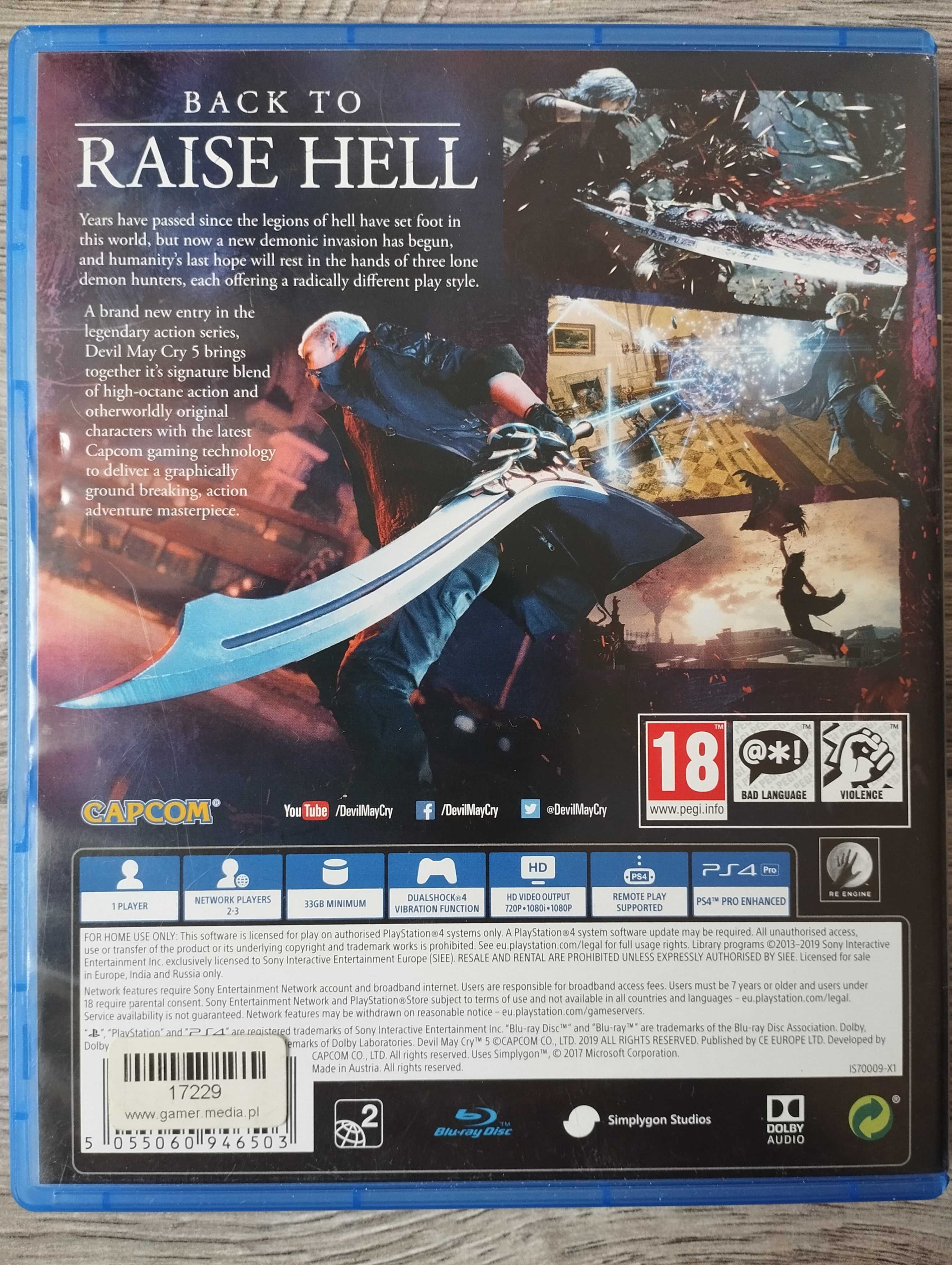 Gra Devil May Cry 5 Polska Wersja PS4/PS5 Playstation