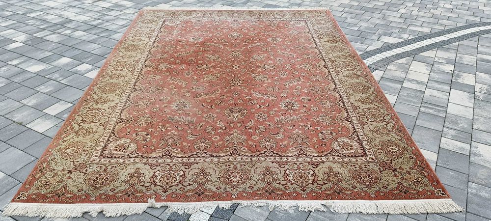 Dywan wełniany duży 357 x 245 cm wełna perski wzór