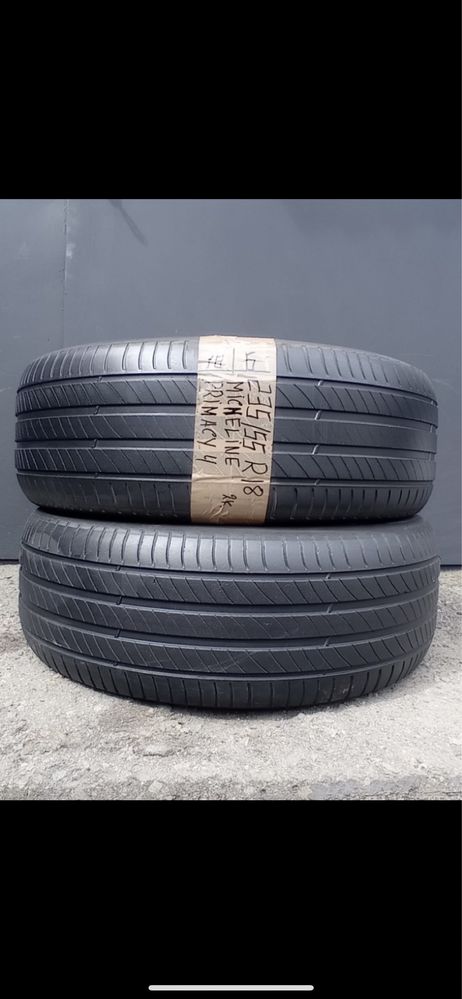235 55 18 michelin primasy 3  комплект шин и 2 шт ps4  протектор 75%