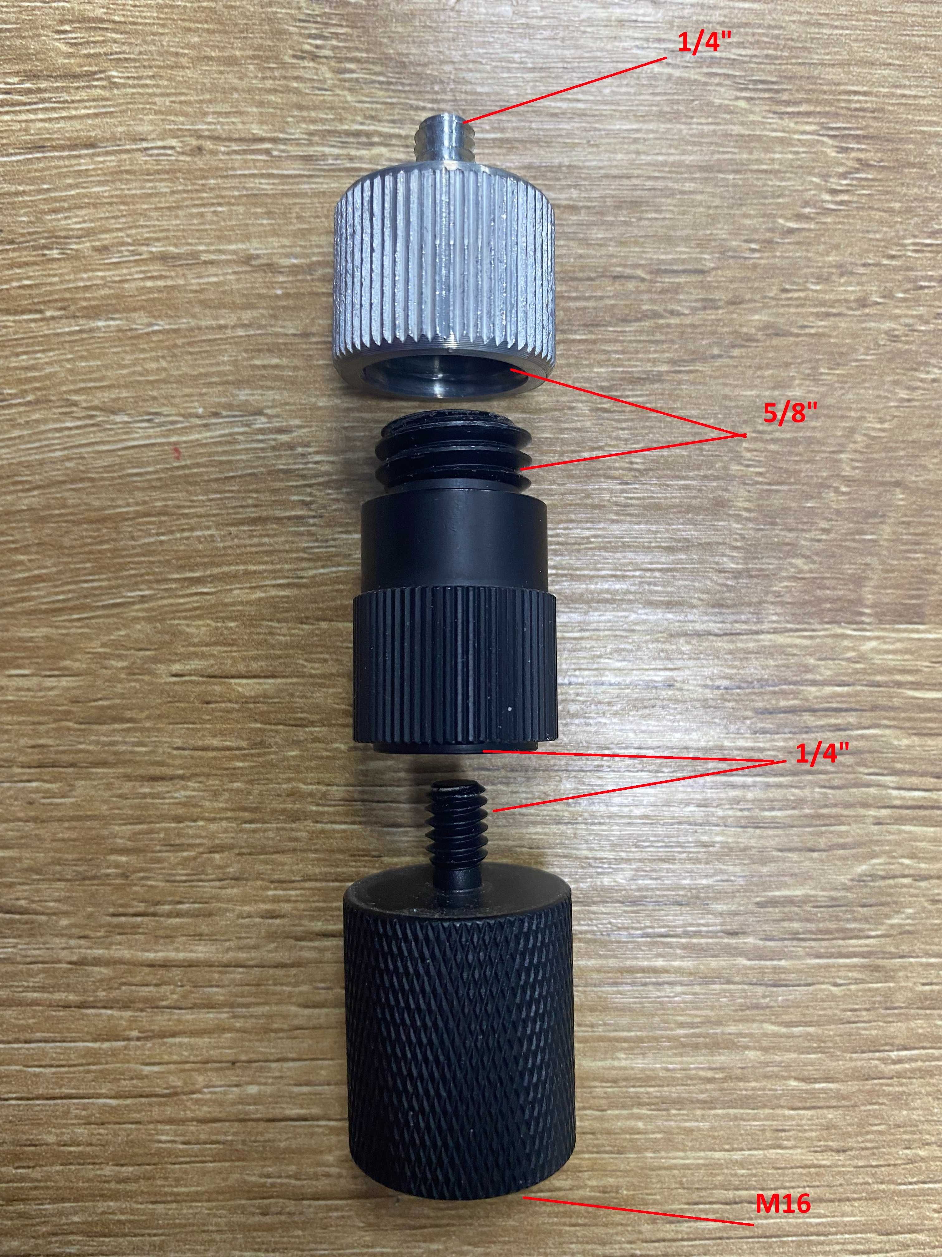 Перехідник до штатива 5/8" - 1/4" і навпаки 1/4"- 5/8" гайка 1/4"