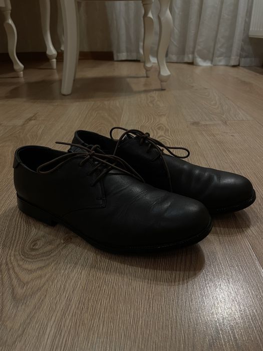 Туфли дерби кожаные коричневого цвета