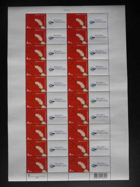 Águas de Portugal 2006 Folha Selos Corporate nº 1 Folha de 20 selos