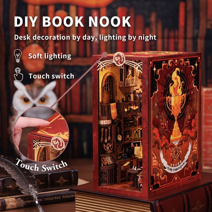 Румбокс дерев'яний книга домик в миниатюре Roombox Nook book