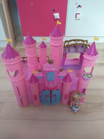 Zamek plastikowy dla małych laleczek do zabawy