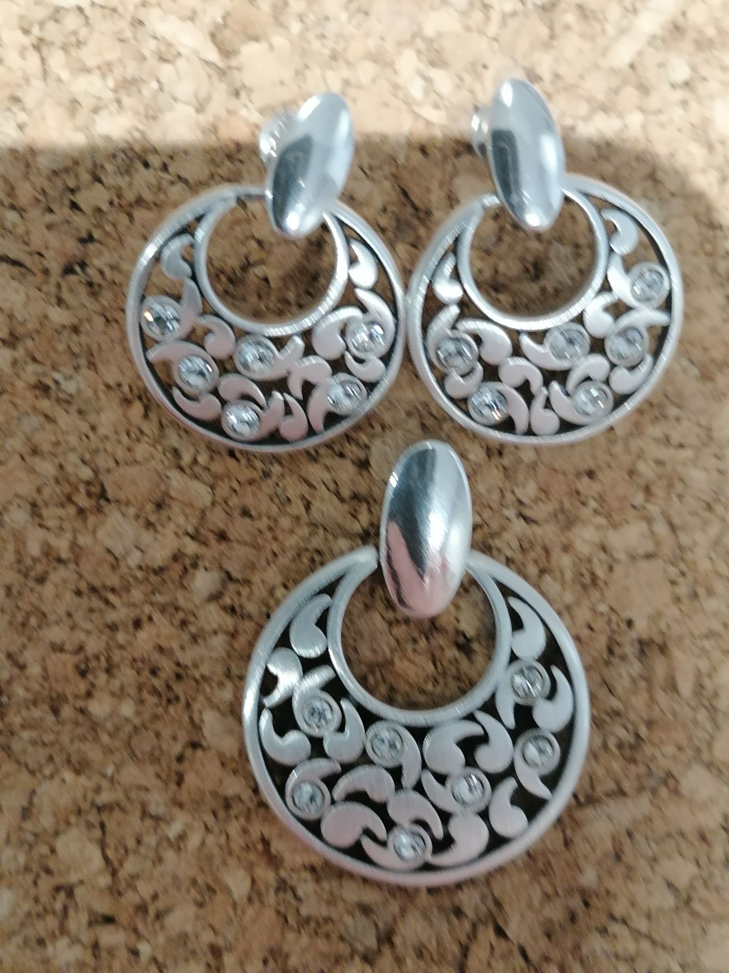 Komplet biżuterii srebrnej 925 z cyrkoniami nowy