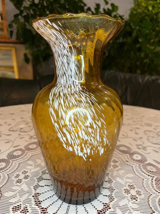 Гутне скло | ваза | цукерниця | конфетница