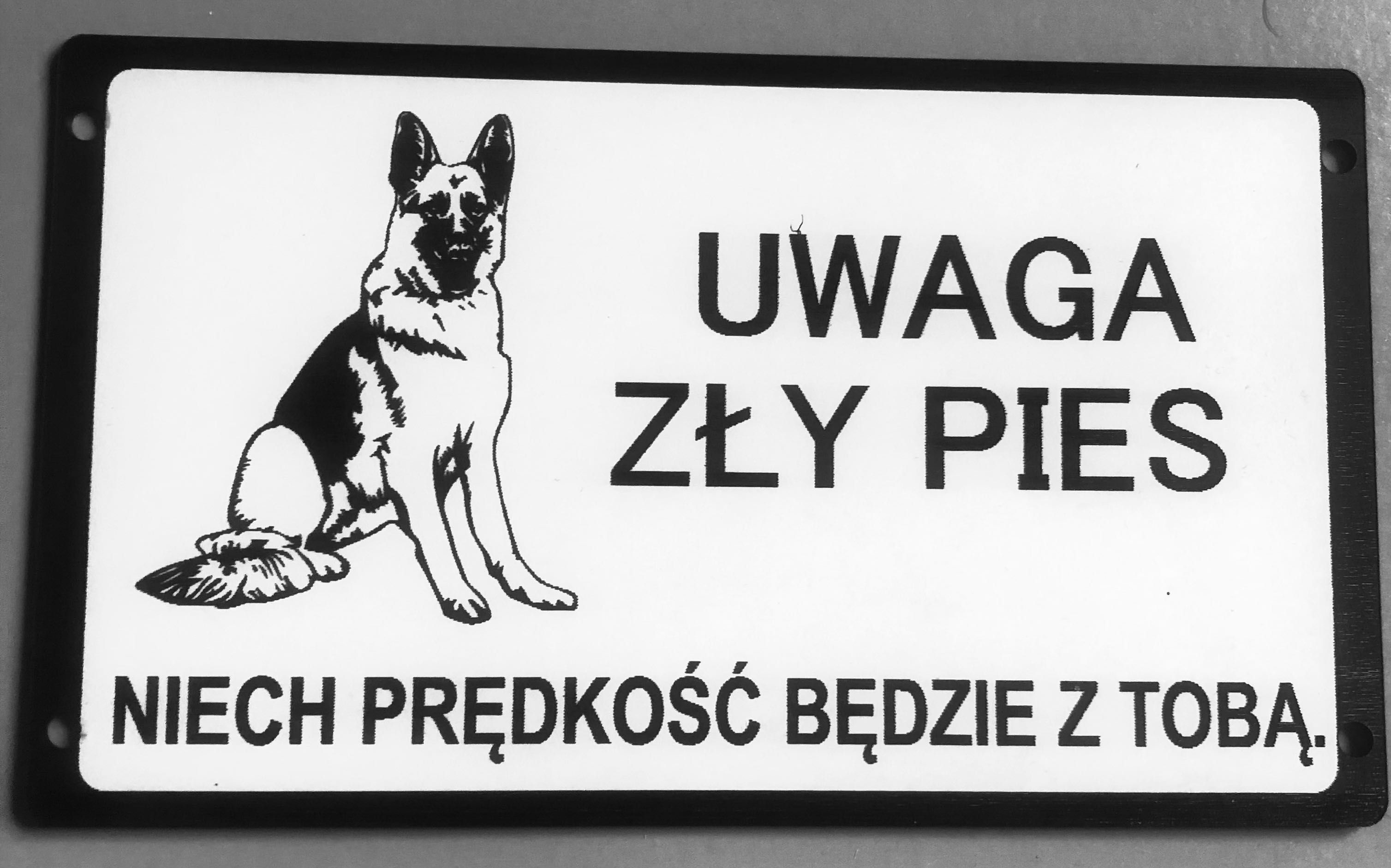 Tabliczki uwaga zły pies  ostrzegawczo informacyjne