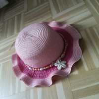 kapelusz na lato dla dziewczynki 3-6 lat różowy