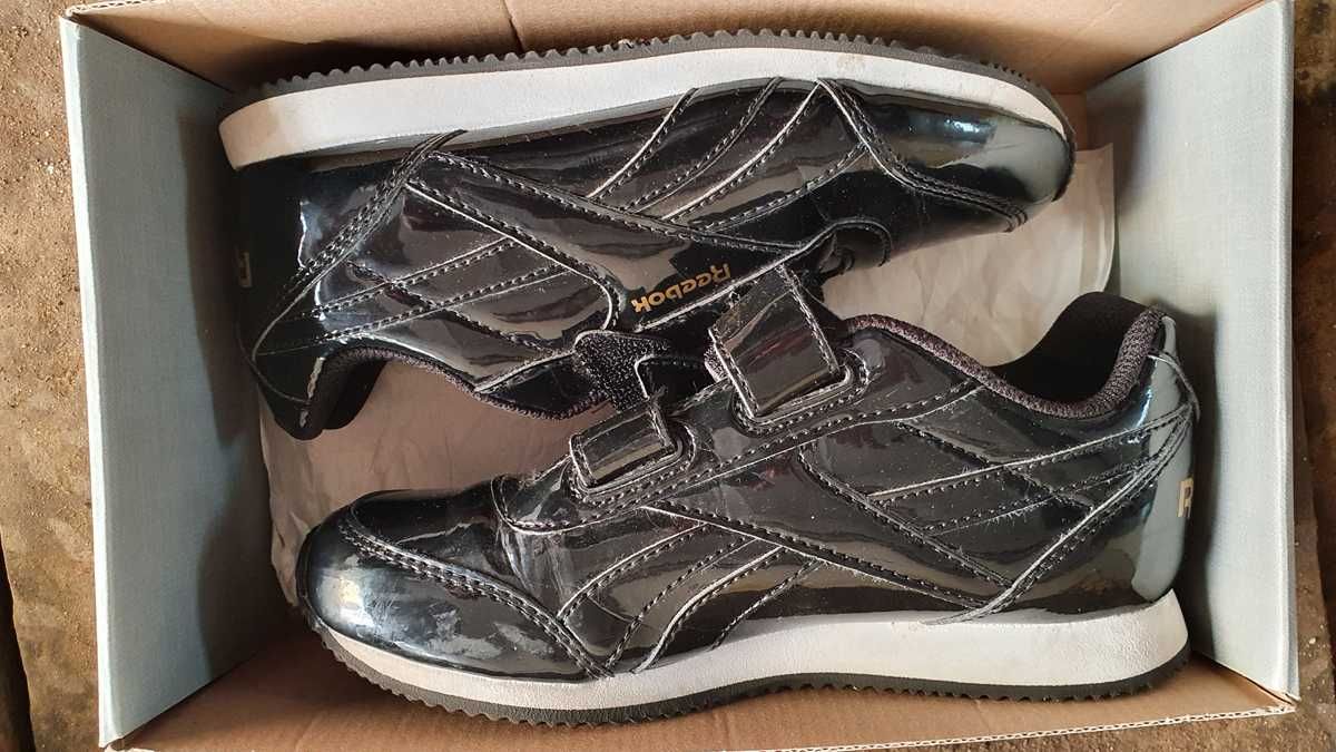 Buty dziecięce REEBOK, lakierowane, r. 32,5 oraz 34