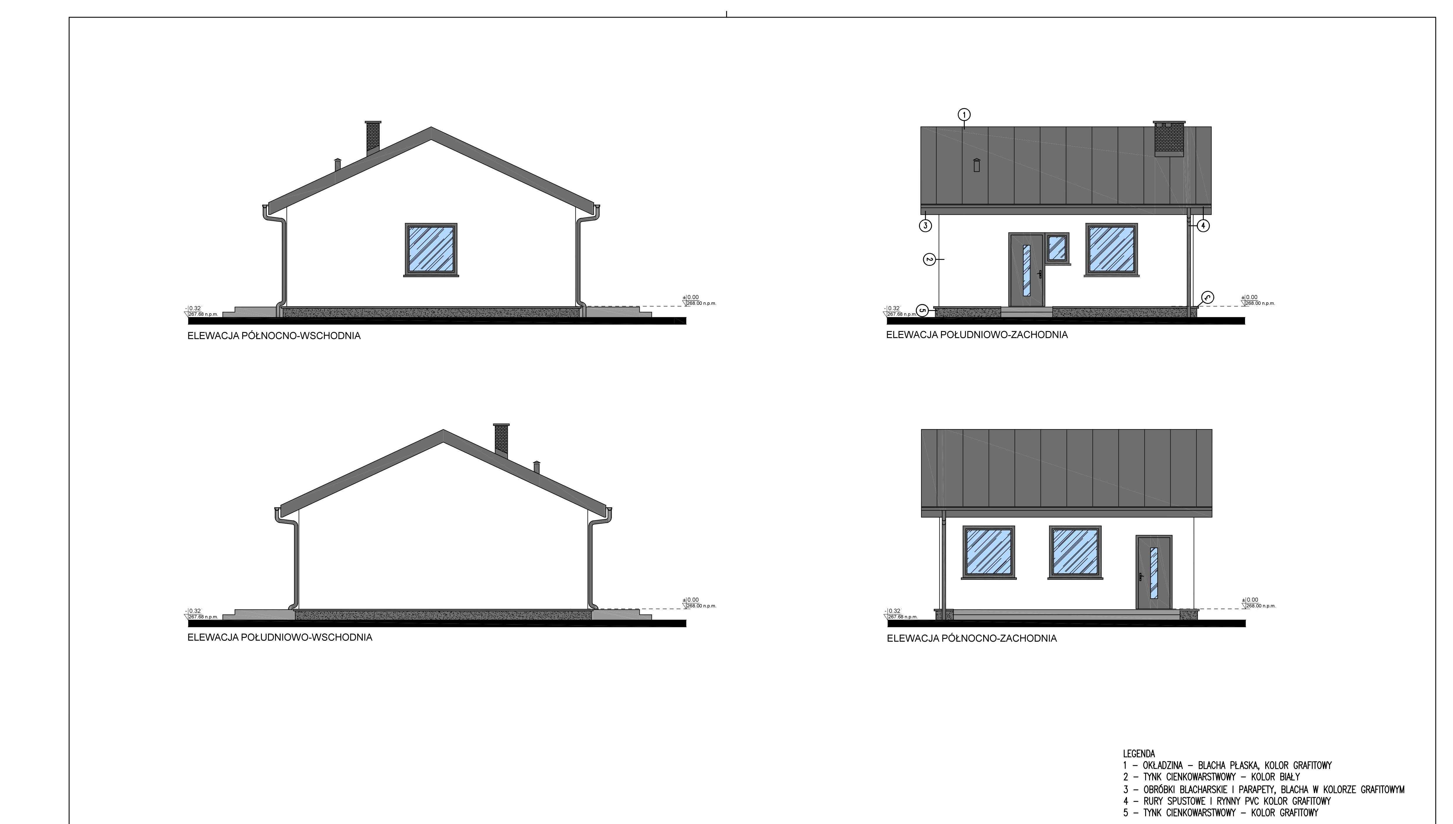 Domek całoroczny 8x7m, modułowy o powierzchni 56m2