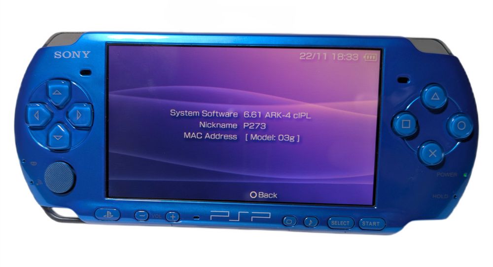 Sony PSP 3004 Blue - ARK4 - 32 GB - BDB Stan -