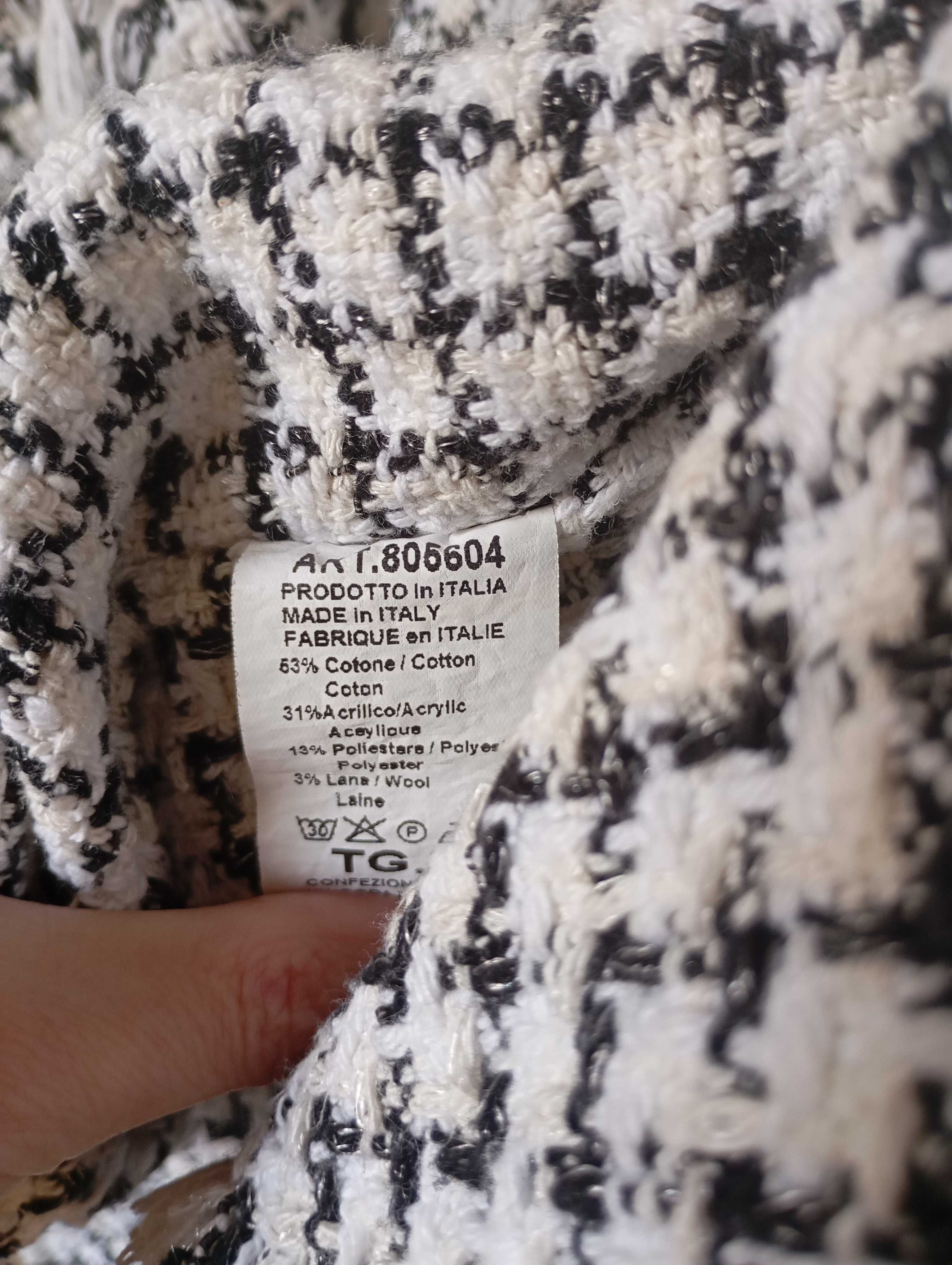 Твидовый Chanel Шанель пиджак жакет Италия размер S M oversize